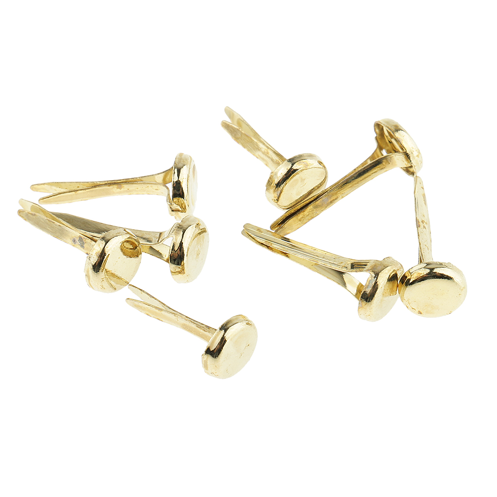 200 piezas sujetadores de papel de Metal dorado para álbum de recortes embellecimiento manualidades de papel 8mm