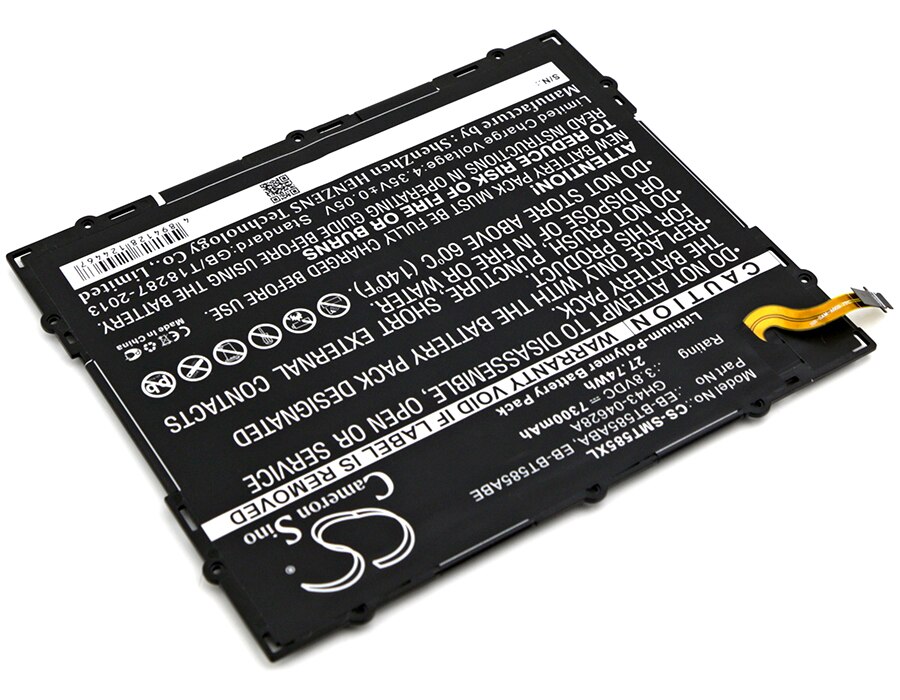 Cameron Sino 7300mAh Batterie EB-BT585ABA für Samsung SM-P580, SM-P585M, SM-P585N, SM-P585Y, T580, T585, t585C, T585M, T587, T587P