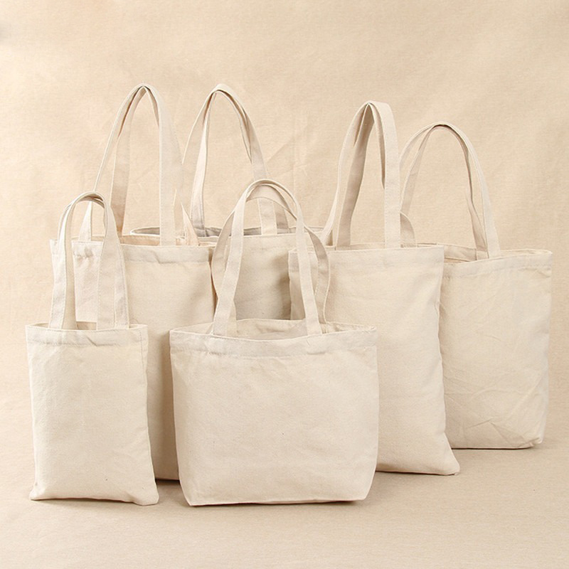 Shopping Bags Women Eco Reusable Canvas Small Large Capacity Supermarket Tote Grocery Storage Shoulder Bag
