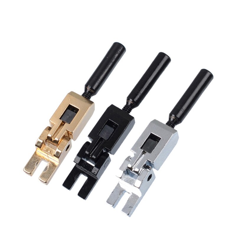 6PCS Electric Guitar Double Locking System Locked String Saddles Tremolo Bridge-Silver(Chrome)