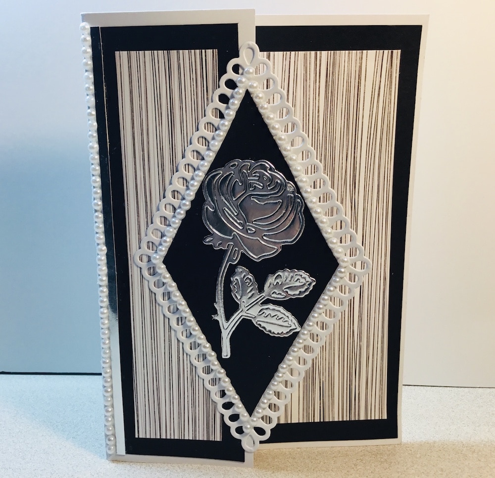 Stansad metall skär stansar skär diamant riv romb ram alinacraft scrapbook papper hantverk album kort kniv konst cutter stans