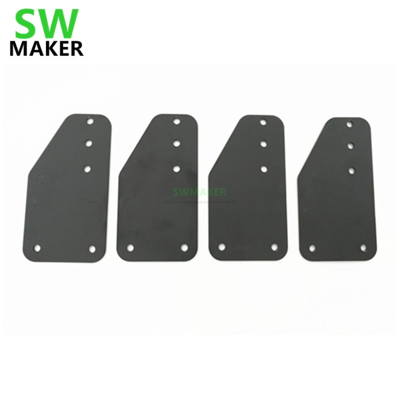 SWMAKER 4 unids/lote de fresadora CNC x-carve, pieza de la máquina, placa de soporte de eje Y de acero, placa de extremo MakerSlide para x-carve