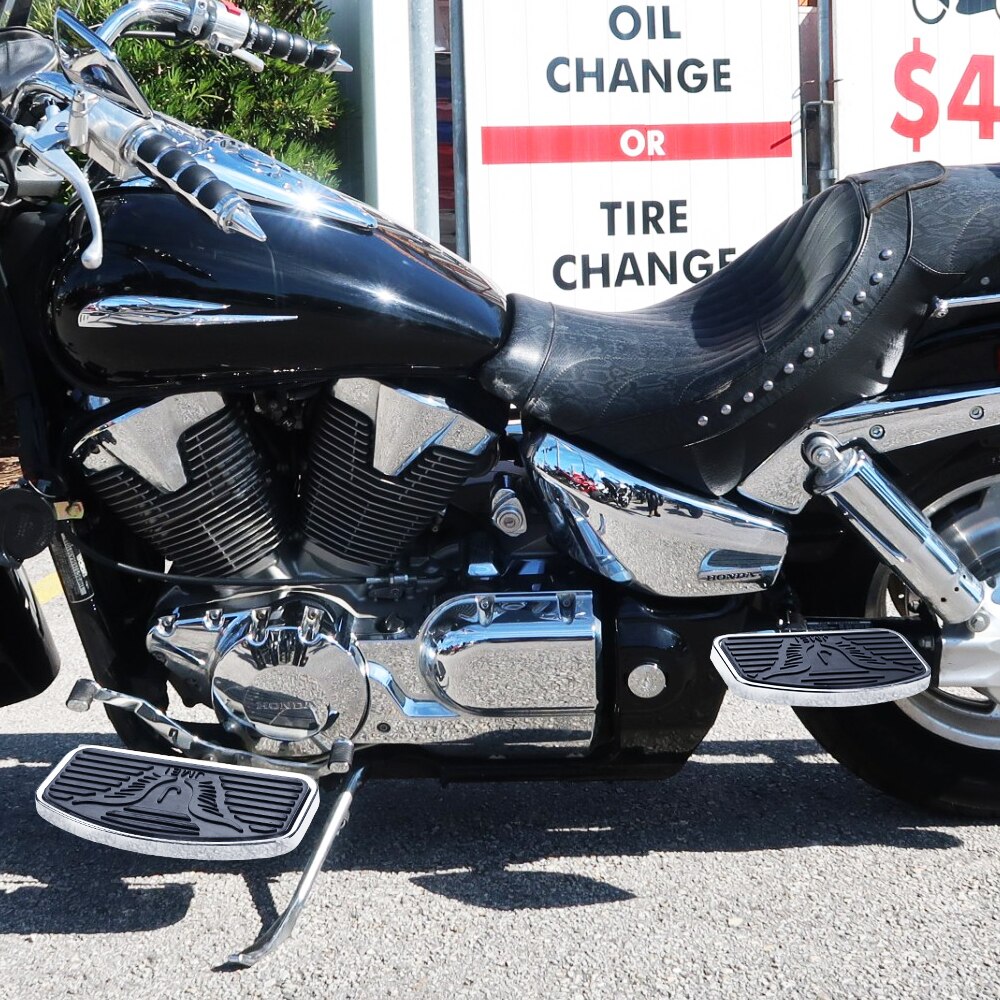 Repose Pieds Avant et Arrière pour Moto, Accessoire Large pour Conducteur, Pédales pour Honda Shadow, Yamaha Dragstar, Kawasaki Vulcan
