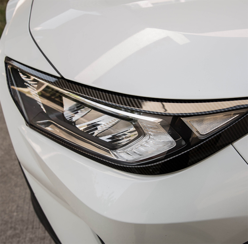 Bil eksteriør front lykt lys deksel trim for toyota rav 4 abs krom trim