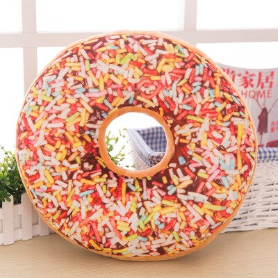 Funny Chocolate Donuts Sofa Seat Cushion Christmas Donuts Pillowcase Xmas Kid Toy Car Mats 40cm No Filling: E