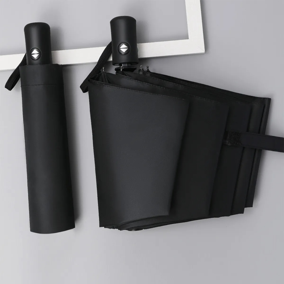Parapluie pliant automatique à 8 nervures – Compact, léger, durable, protection UV – parasol de pluie et de soleil, pare-soleil automatique zwq