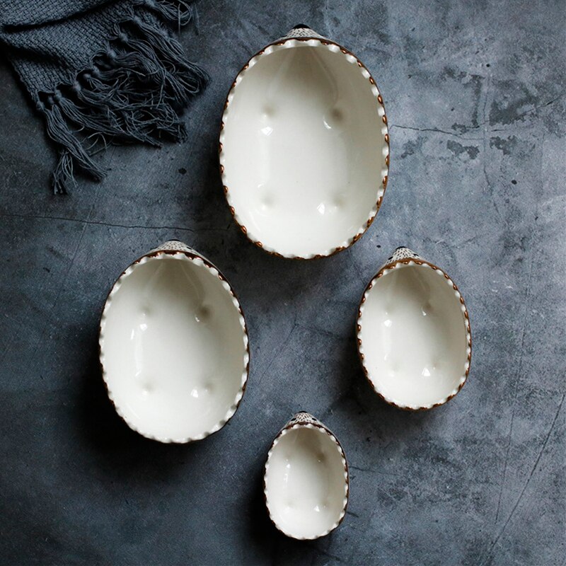 Hedgehog Phnom Penh bowl ceramic Nordic small bowl dessert bowl fruit bowl salad bowl cute animal cutlery cartoon measuring cup