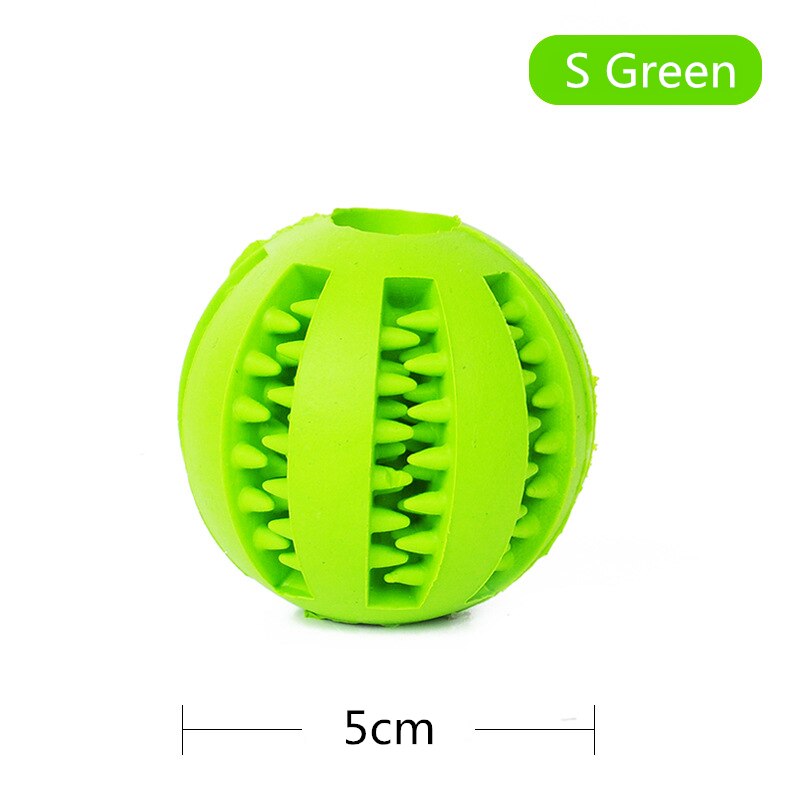 Bola de goma para perro mascota, divertido juguete, herramienta de alimentación para dientes masticar, juguete para jugar con perros, soporte de dispensación Dental para entrenamiento