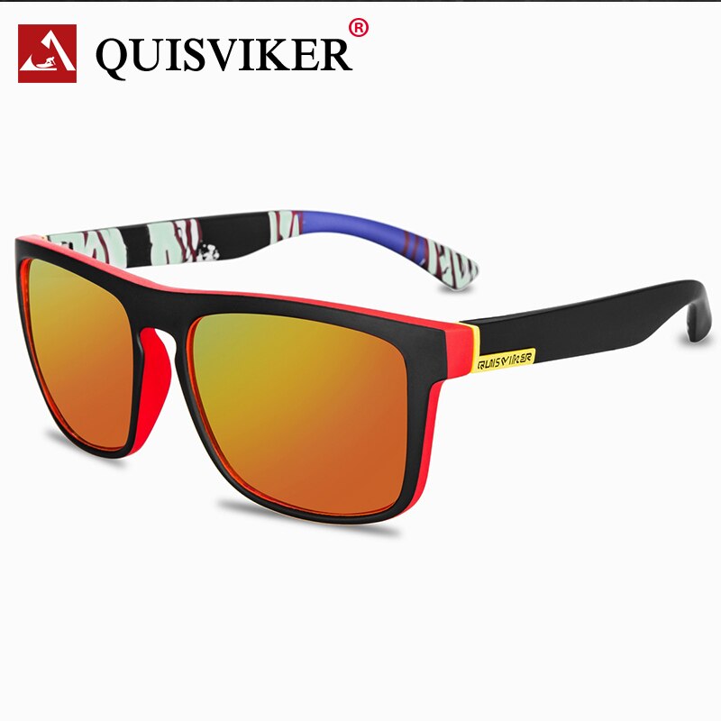 Quisviker brand solbriller menn polariserte solbriller mannlige kvinner vintage retro gogglessquare briller