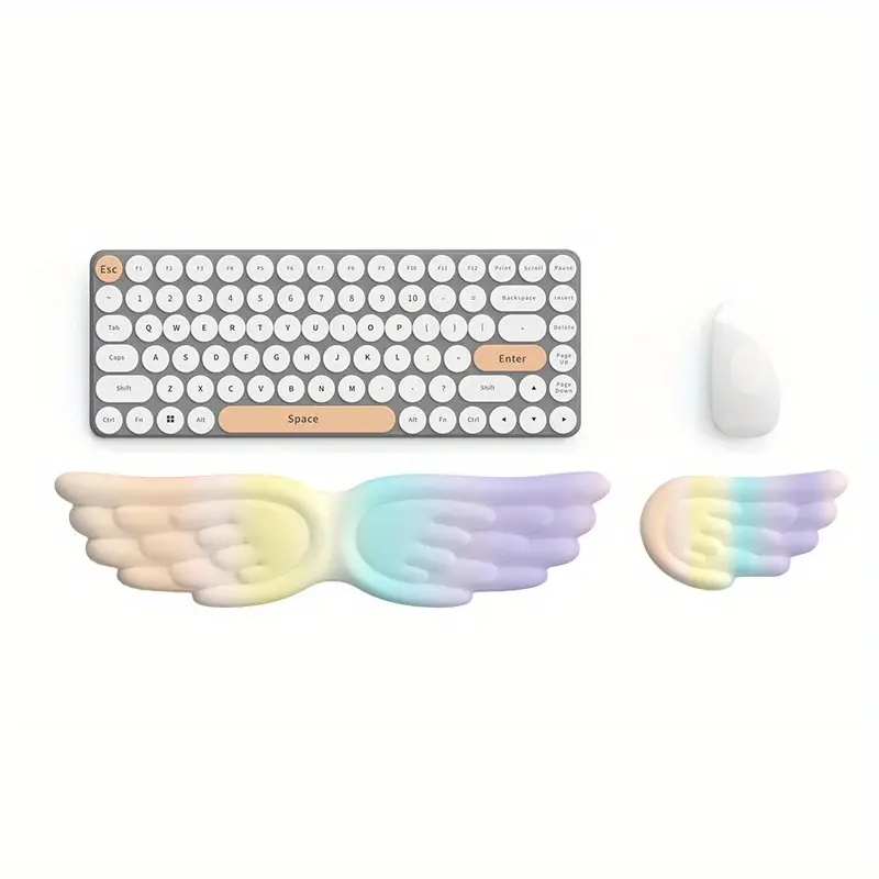 Mechanical Keyboard, Mouse, Wrist Rest, Computer Keyboard, Laptop, Angel Wing, Memory Foam, Mouse Pad Wrist Support