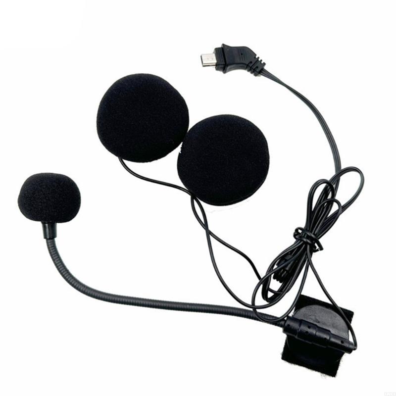 02DD Half Face Helm Kopfhörer Kopfhörer Helm Intercom Headset mit Mikrofon Geräuschunterdrückung