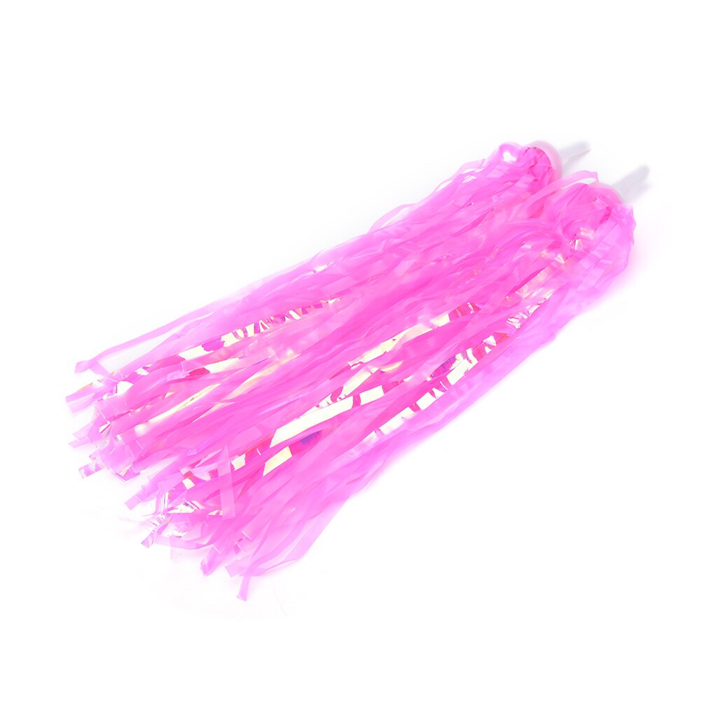 1 Pair Bicycle Handlebar Tassels Kids Scooter Tricycle Handlebar Grips Tassels Bike Handle Grips Decoration PE Streamers: pink