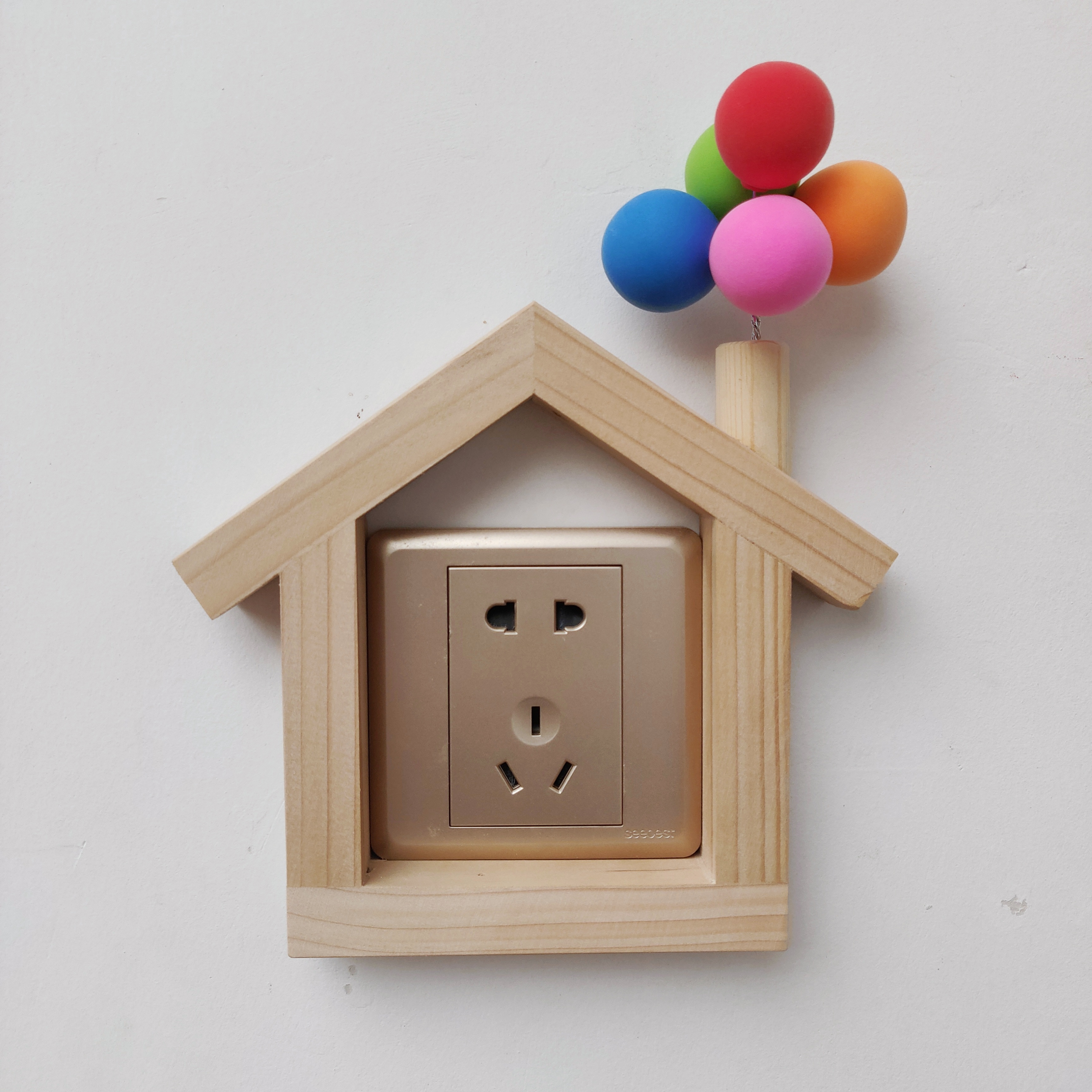 Wall Decoration Solid Wood Switch Decoration Household Socket Panel Shielding Cover Decorative Frame: style 2