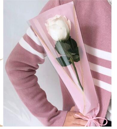 50 stk stor størrelse enkel rose blomsterbukett emballasje papir blomsterhandler forsyninger innpakningspapir håndlaget materiale dekor