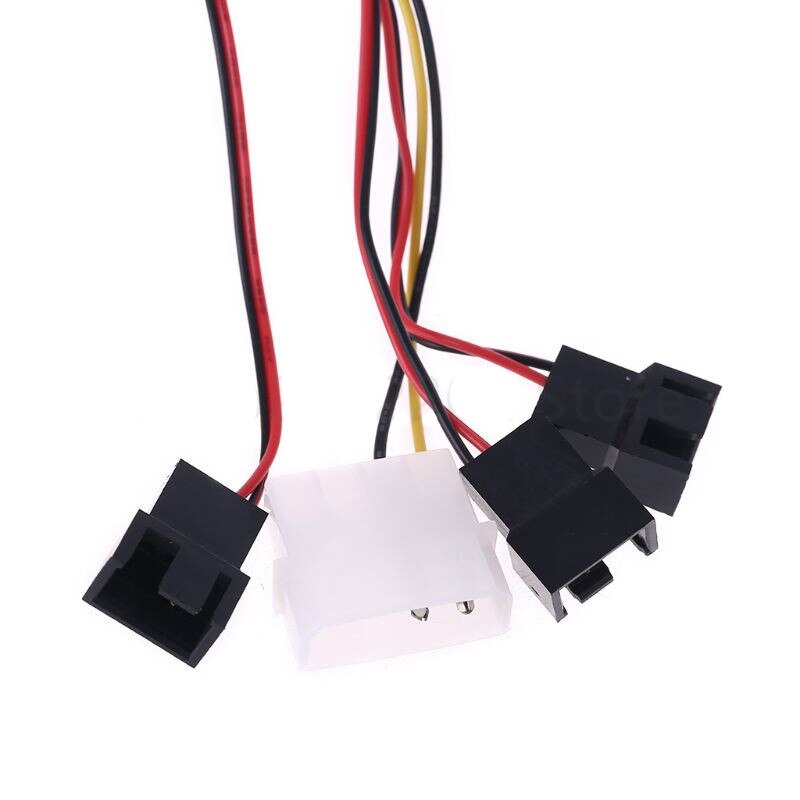 3 Way 3pin Case Fan Controller w/ Full Profile PCI Slot Cover,12V Molex to 3 3-pin Fan Connector Hub Adapter Splitter Control