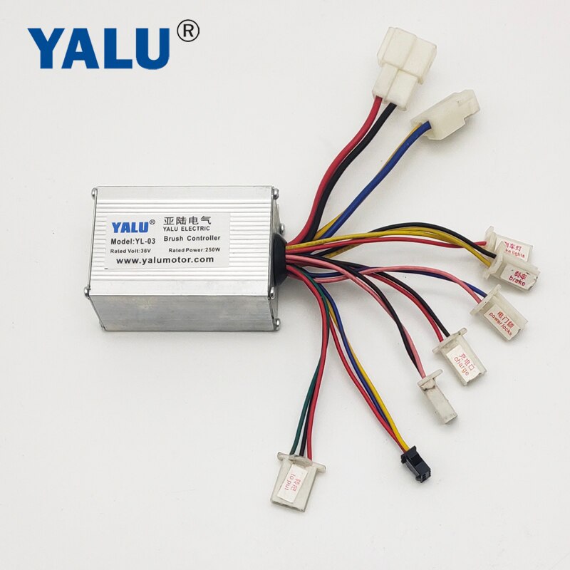 Yalu Borstel Dc Motor Controller 24V 250W Ebike Speed Controller Met Pas Sensor Poort Voor Elektrische Fiets Scooter conversie Kit: 36V250W Controller