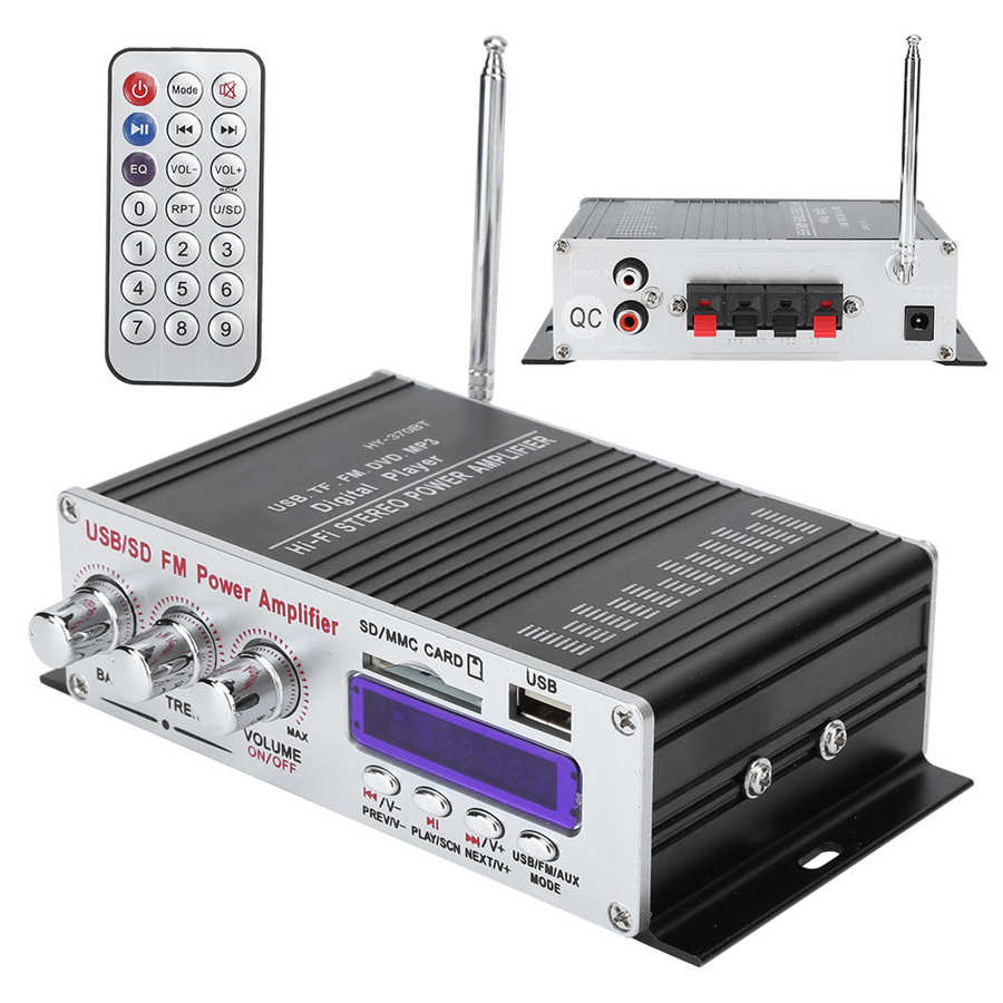 Eindversterker Thuis Bluetooth Eindversterker Met Afstandsbediening Woningen MP3 Voor Motorfietsen Auto