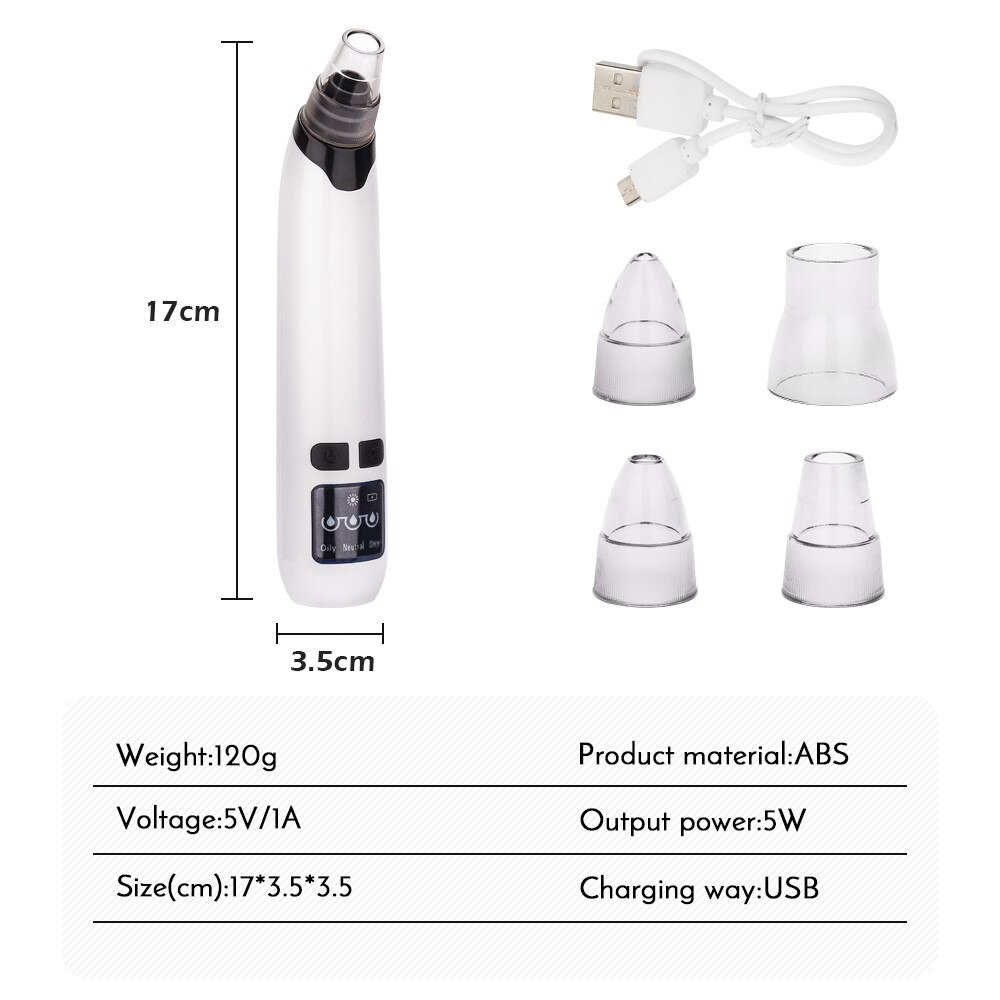 Face Blackhead Remover Vacuum Acne Pore Pimple Removal Electric BlackHead Vacuum Cleaner Facial Skin Care Tool
