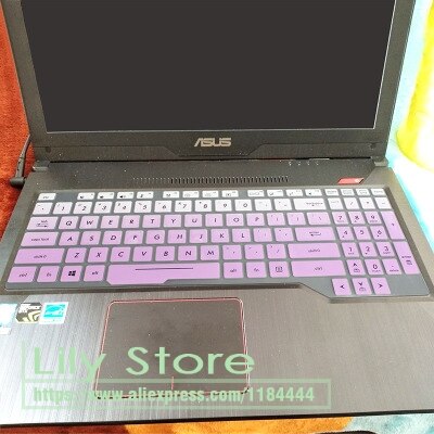 Asus tuf gaming  fx504 fx504ge fx504gd fx504gm fx504g fx503 fx503vd 15 tuuman 15.6 tuuman silikoninen kannettavan tietokoneen näppäimistön suojakuori: Fadepurple