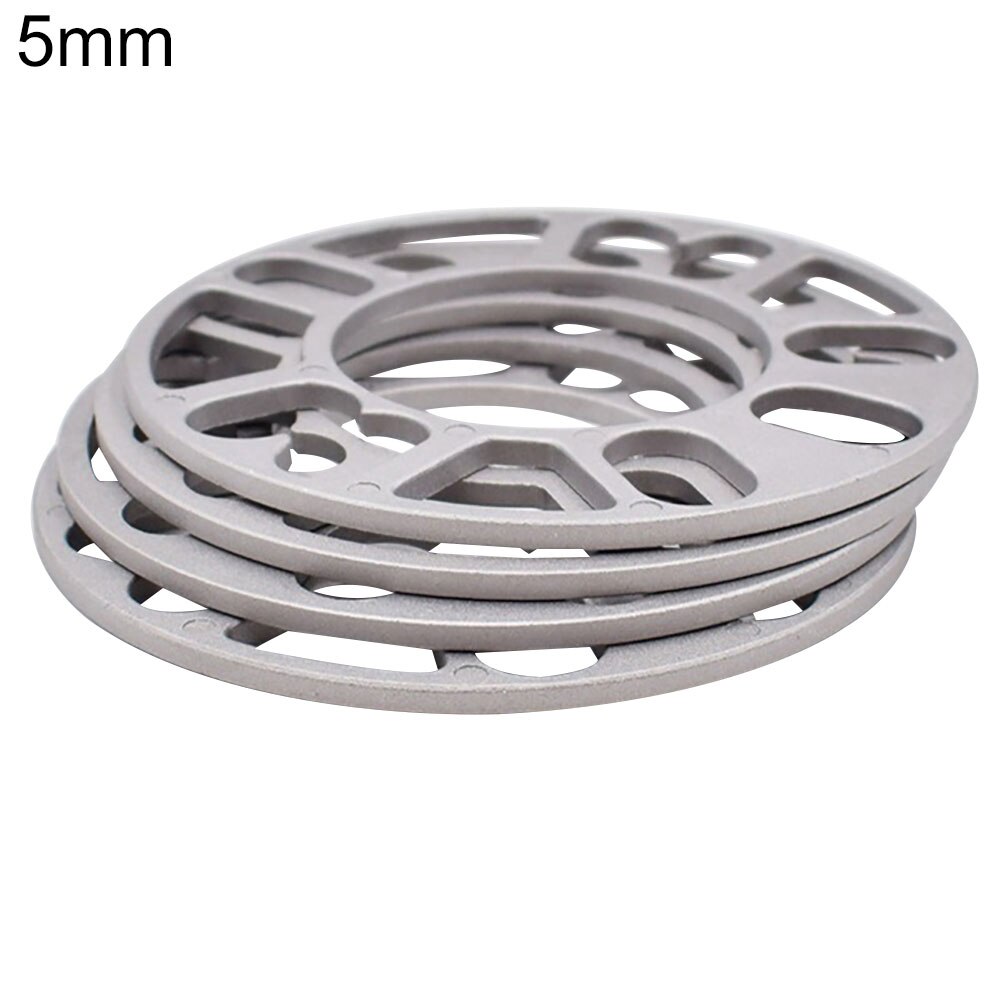 4 pièces 3mm 5mm 8mm 10mm universel en alliage d'aluminium voiture roue pneu entretoises cales ensemble: 5mm