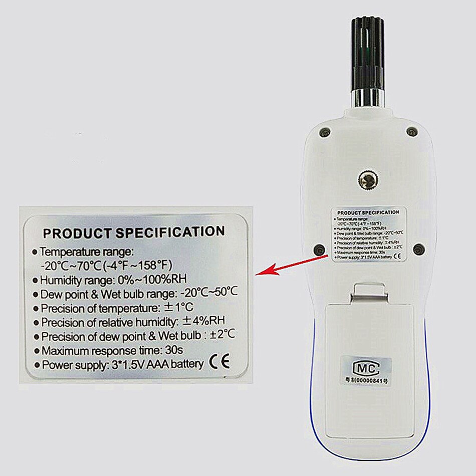 GM1363 Handheld Temperature And Humidity Meter Industrial Laboratory Warehouse High Precision