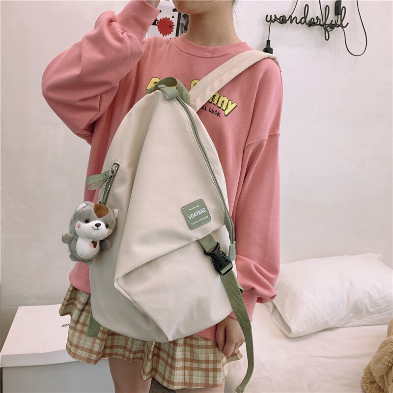 Nylon School Bags for Teenage Girls Large Capacity School Laptop Backpacks Women Travel Shoulder Bags College Students Bookbags