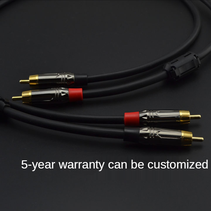 Cable Hifi doble rca, , 2RCA macho a macho, grado de Audio para enchufe doblado en ángulo recto de 90 grados