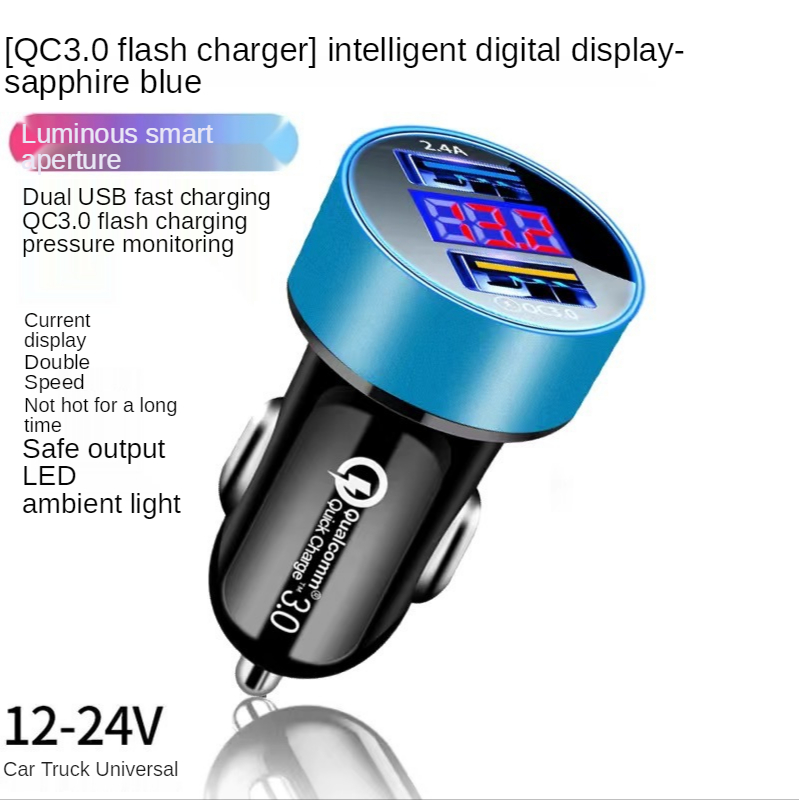 Auto Lader Snel Opladen Een Met Twee Sigarettenaansteker Auto Mobiele Telefoon Oplader Conversie Plug Autolader Flash Lading: 6