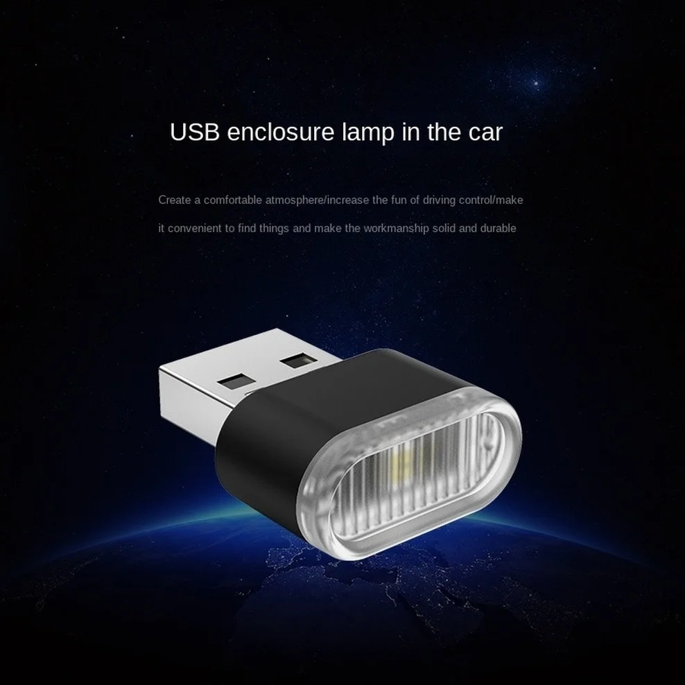 7 farger led bil interiør tak neon fargerikt usb-lys bil atmosfære lampe dekorasjon nødlys plugg hjem soverom fest