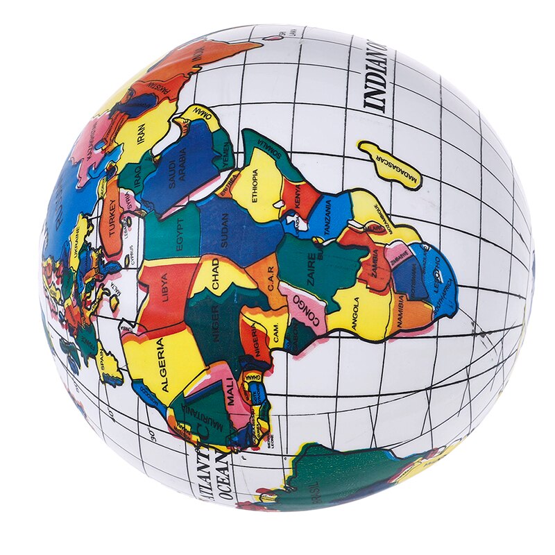 Giocattoli gonfiabili World Globe insegnare istruzione geografica mappa del giocattolo palloncino pallone da spiaggia famiglia giocattoli educativi per bambini diametro 30cm