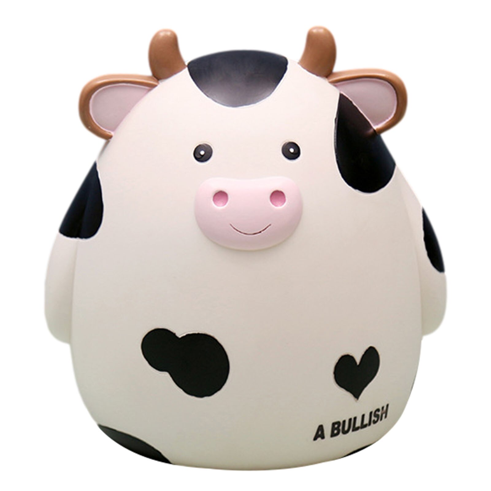 Simpatico cartone animato per bambini mucca salvadanaio silicone giocattolo educativo antigoccia regalo di compleanno per bambini modello animale salvadanaio: bianca