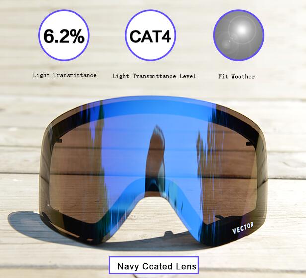 This Only Lens For Ski Goggles Hxj20011 Anti-fog Interchangeable Double-layered Cylindrical UV400 Protection Light Transmission