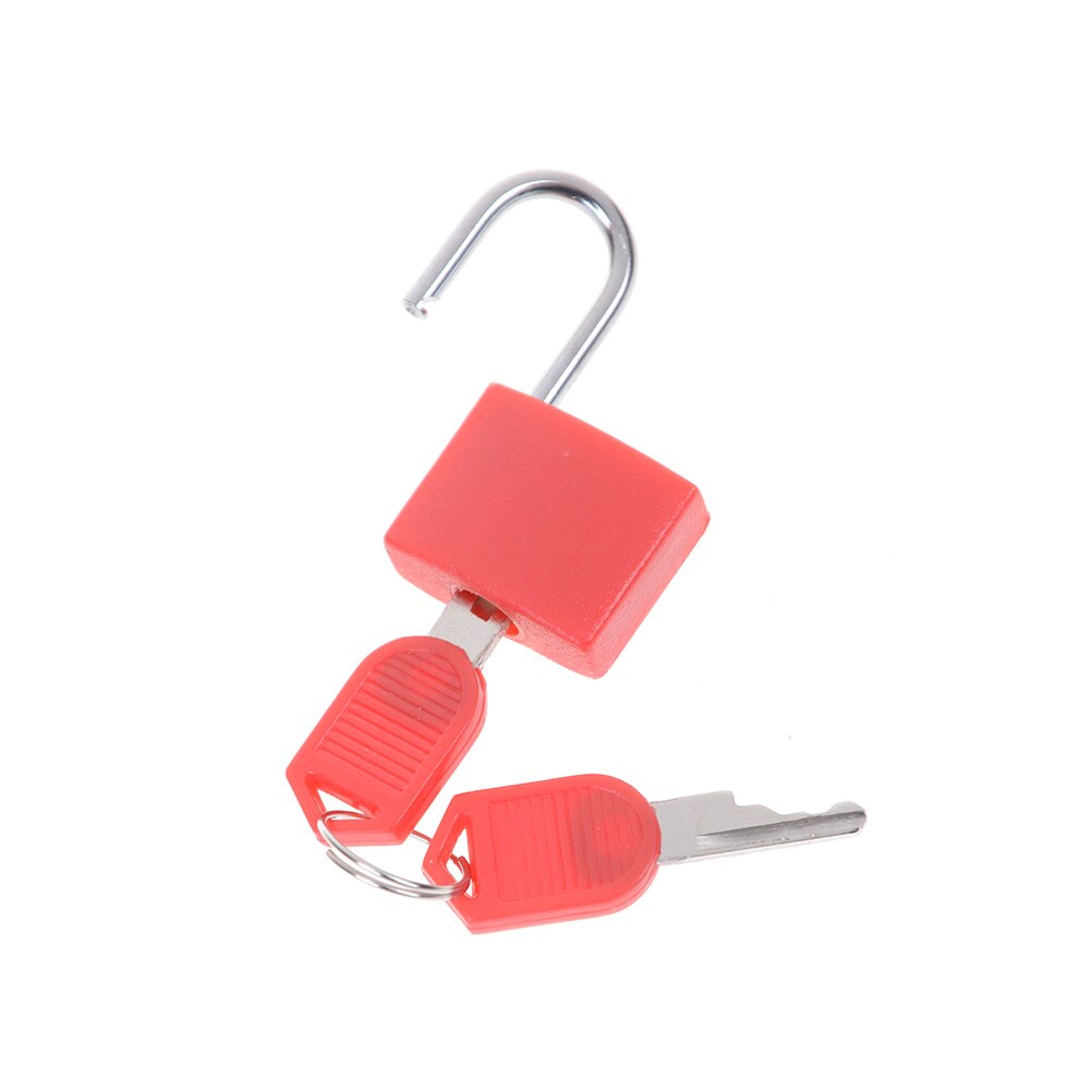6 colors Small Mini Strong Steel Padlock Travel Tiny Suitcase Lock with 2 Keys