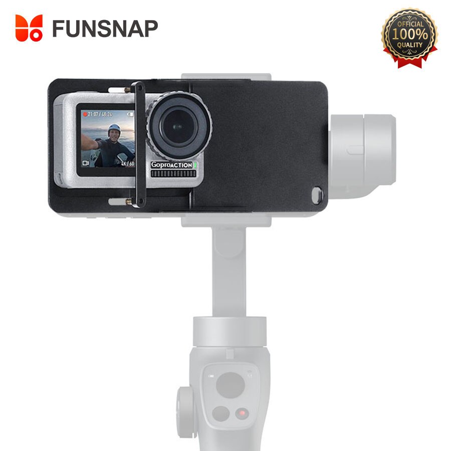 FUNSNAP Aluminium Schakelaar Mount Camera Stabilizer voor GoPro Hero 6/5/4 Motion Camera Adapter Plaat Handheld Gimbal accessoire