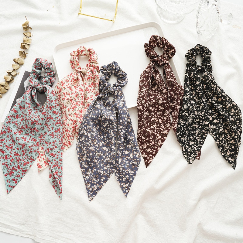 Accesorios para el cabello para mujer, Floral, lazo moño, niñas, flores, Scranchis, adornos de niñas, diadema, banda de goma