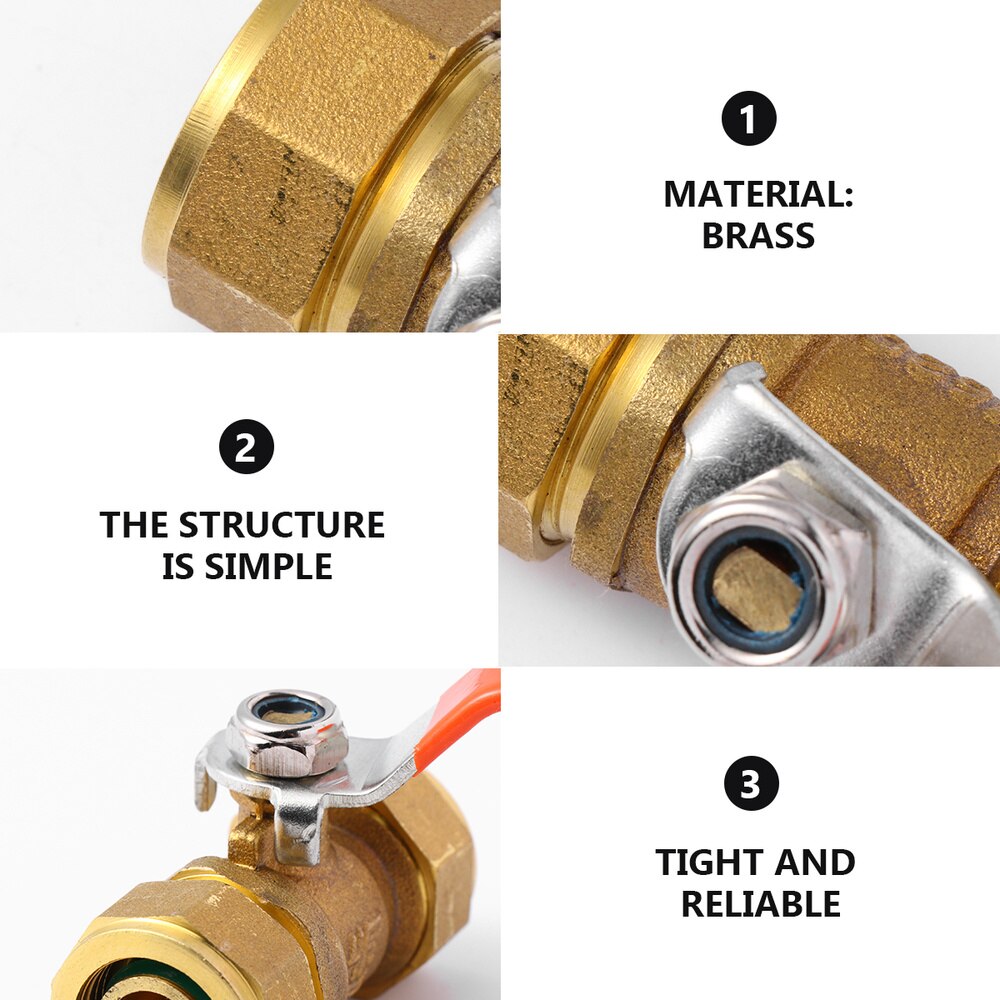 1 Pc Kogelkraan Duurzaam Draagbare Messing Vervanging Slang Barb Kogelkraan Afsluiter Voor Olie Water