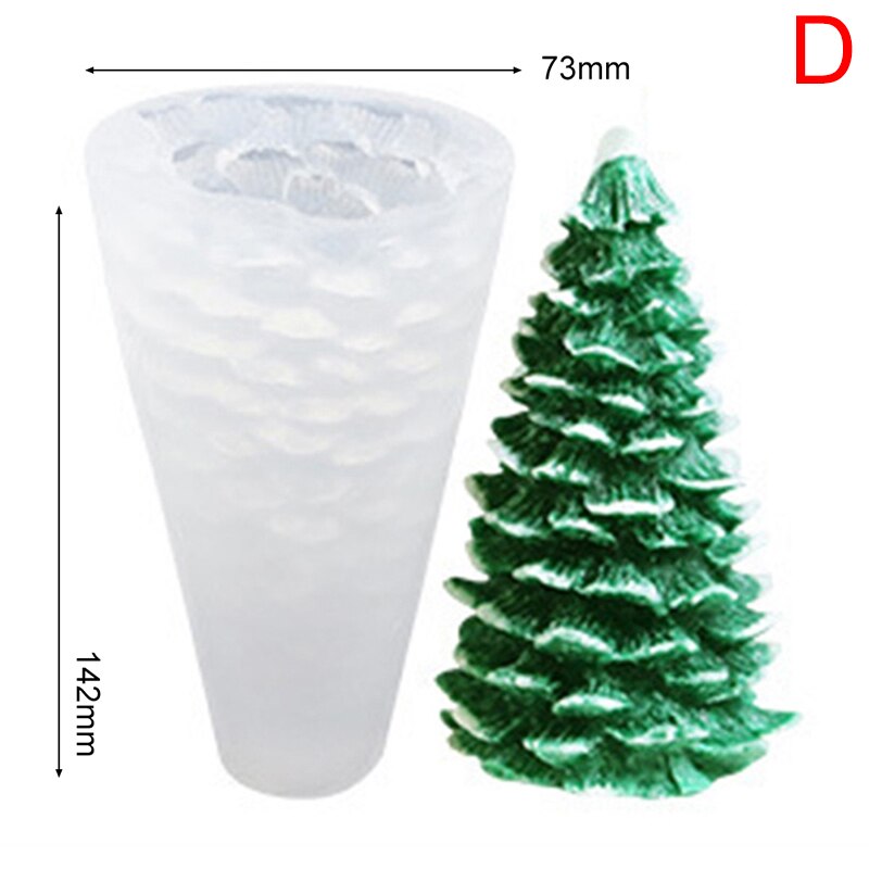 Moule bougie noel arbre de noel pomme de pin flocon de neige bougie Silicone moule: D