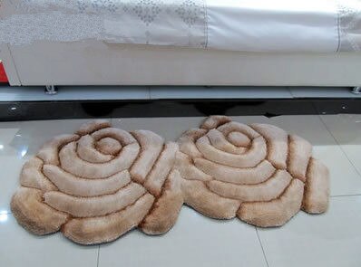Mode Creatieve Bloem Shaped Rug Europa 3D Dubbele Rose Tapijten Voor Versieren Woonkamer Slaapkamer Delicate Persoonlijke Zachte Mat: R
