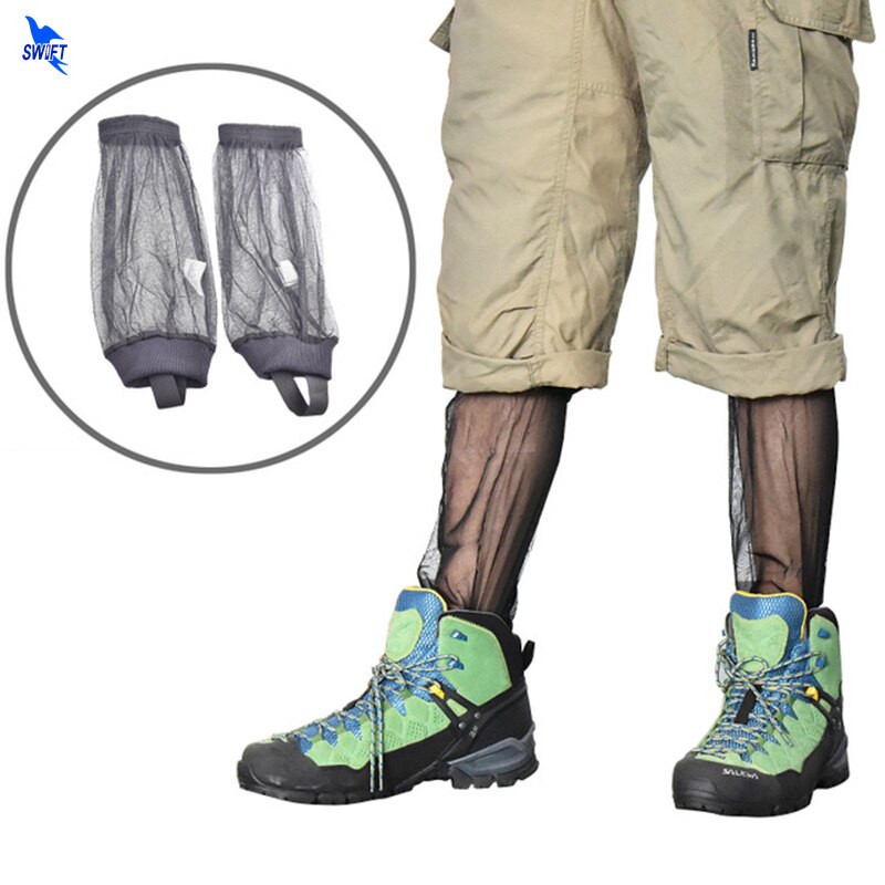 Andningsbara leggings damasker för att hålla insekter myggnät förebyggande mesh benskydd utomhussport anti-mygg leggings