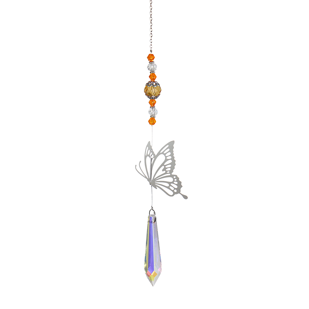 Crystal Windchimes Sun Catcher Crystal Prism Pendant Rainbow Maker Butterfly Car Hanging Pendant Window Curtain Wind Chime: 2