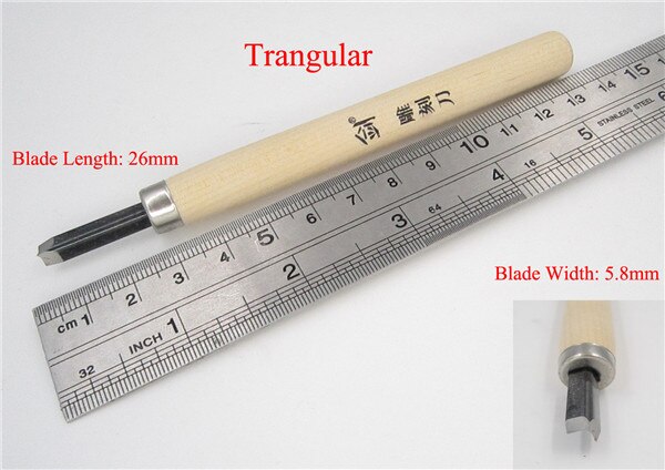 Wood Cut chip Craver Carpenter Woodcut chip Chisel Gouge Crave Turner Cutter Tool Woodwork Sculpture Woodcarve Craft Knife: F Trangular