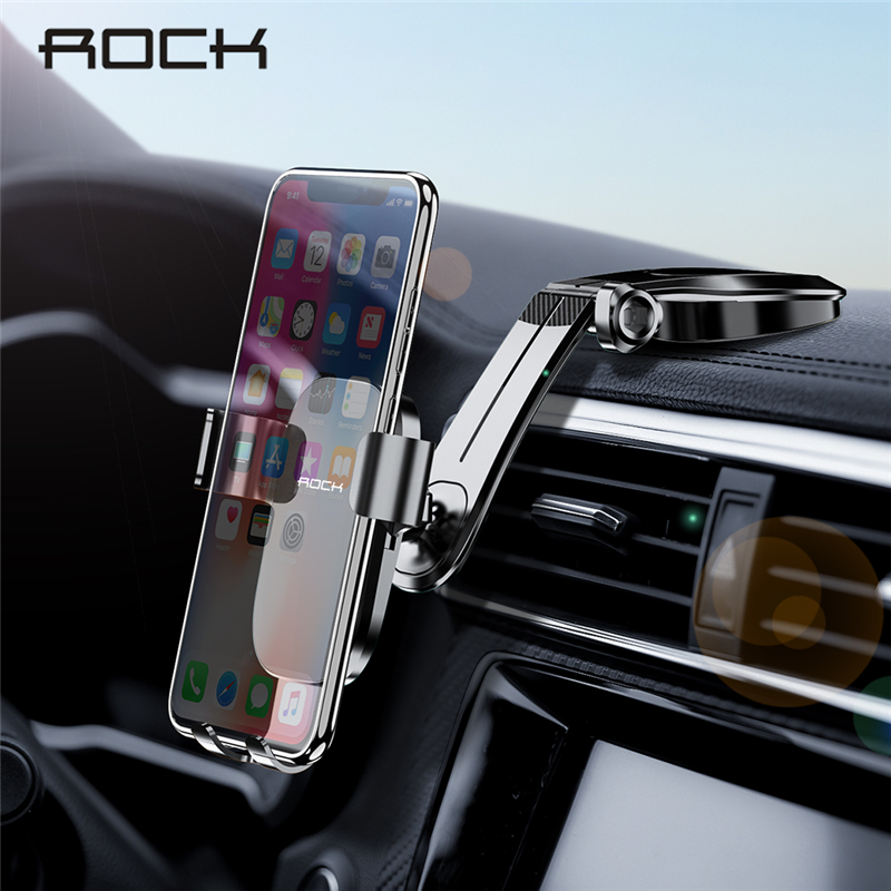 ROCK Spiegel Schwerkraft Auto Telefon Halter Für iPhone 11 X XS Samsung Huawei Dashboard Air Vent Paste Handy Stehen universal