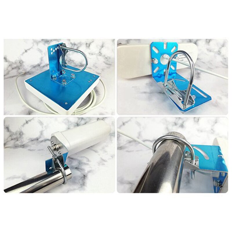 4 Set Antenna Mast Pipe Clamp with V Jaw Block and U Bolt All Anti-Rust Finished for TV CB Ham Antenna or Panel Pipe