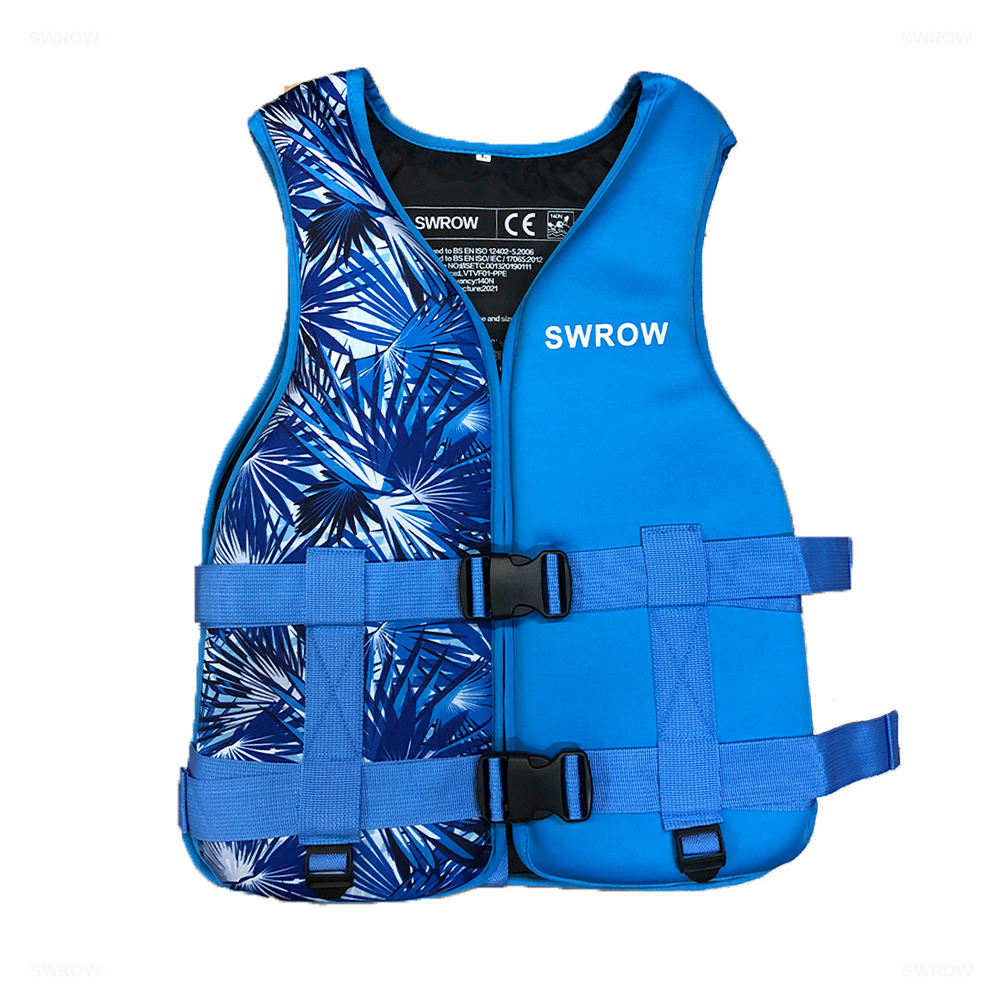 Chaleco salvavidas de neopreno para Rafting al aire libre para adultos, natación, pesca, hombres y mujeres, chaleco salvavidas, snorkel, kayak, canotaje, traje de supervivencia: L / Gris claro