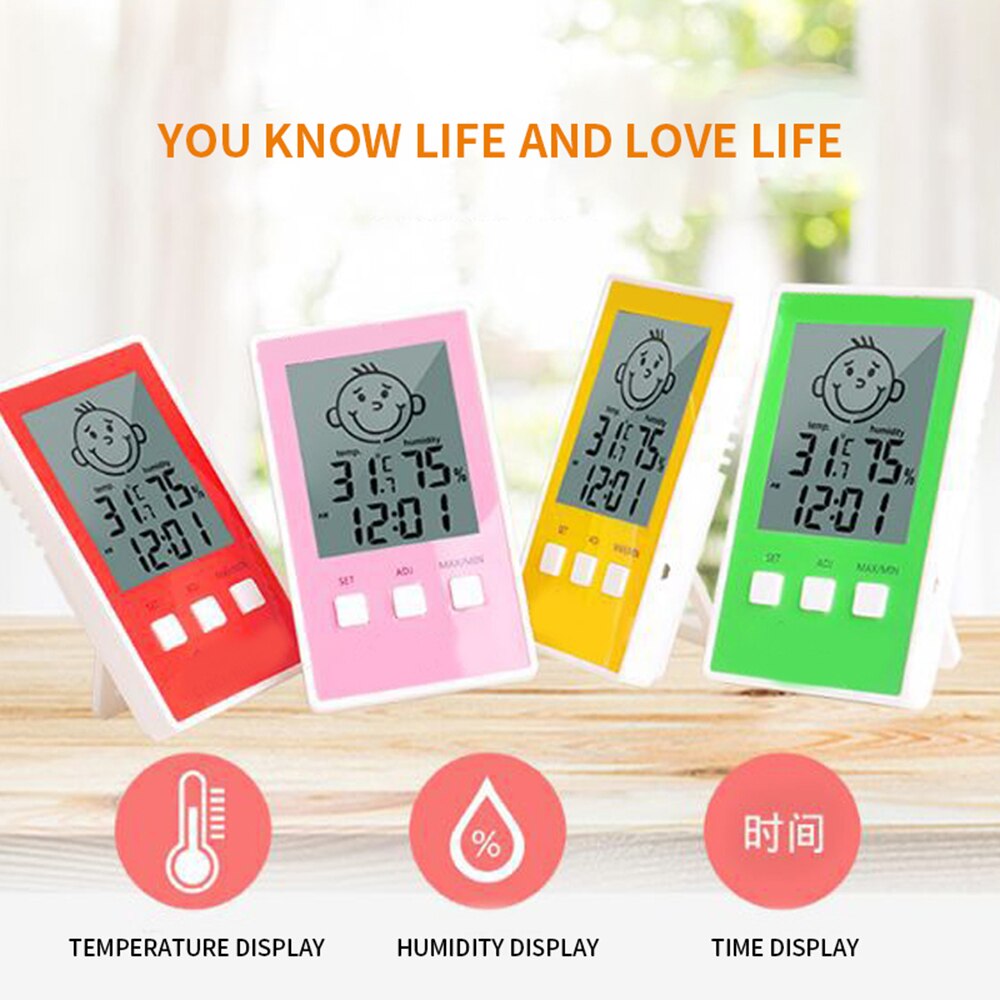Digital termometer inomhushygrometer rumstemperatur fuktighetsmätare med sond digital temperatur med lcd-display