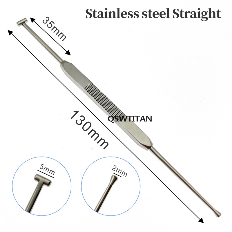 Ophthalmic Instruments Double-ended Scleral Depressor with Pocket clip Ophthalmic Pet Surgical Instruments: Straight-SS