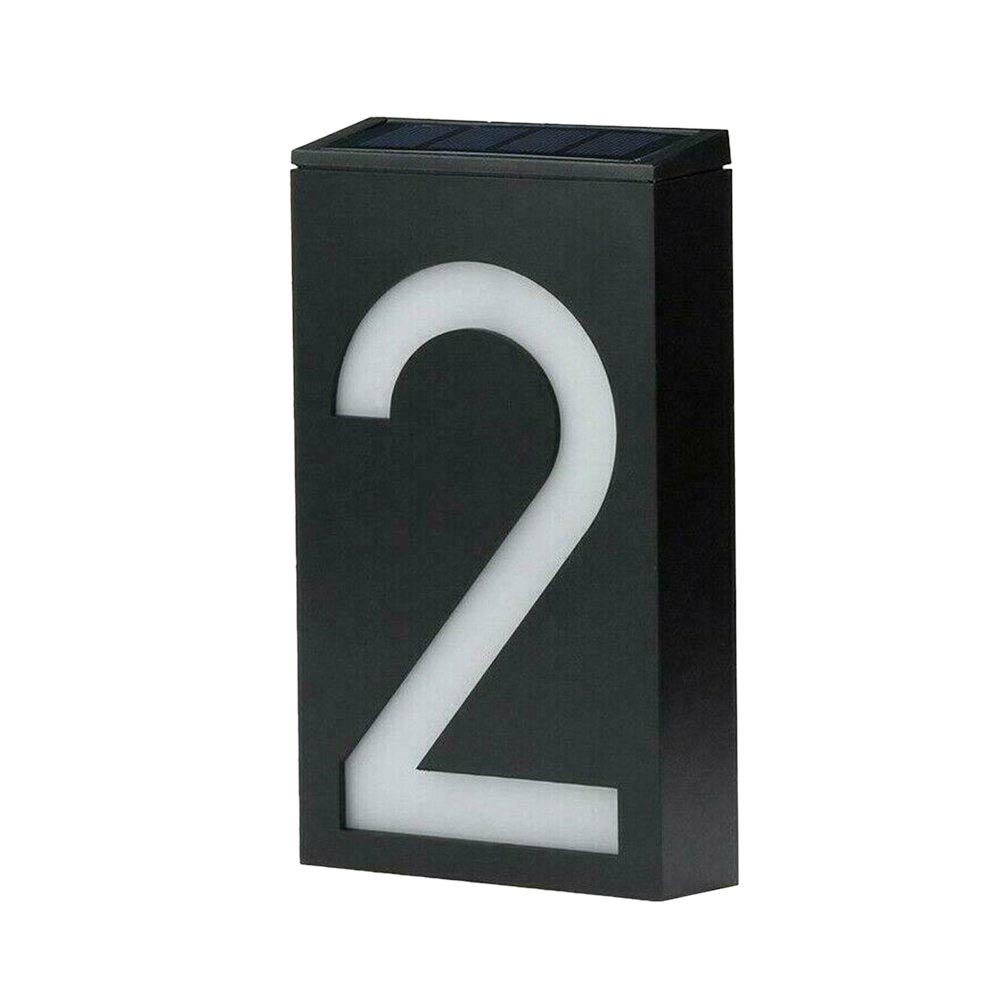 LED Solar Power Light Sign House Number Door Address Plaque Outdoor Wall Lamp Number Digits Plate Wall Sign Light Sensor