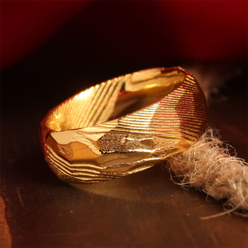 Anillo de banda de acero damasco para hombre, joyería de compromiso para novio, padrino de honor, anillos a juego para parejas, anillo de boda para hombre