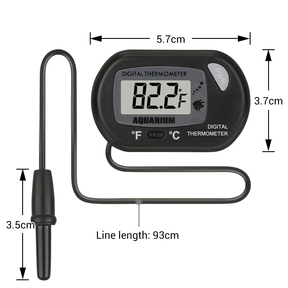 NICREW termometro acuario termómetro para acuario Sensor de pantalla LCD Digital con cable para pecera accesorios termómetro para acuario
