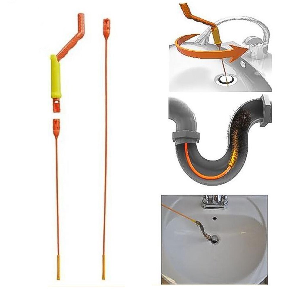 Drain Cleaning Tool Drain Clog Remover Drain Unblocker Tool Clog Remover Kit Drain Dredge Tool Household for Kitchen Sink